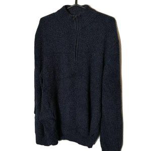 XL Size Men’s Calvin Klein Blue 1/4 Zip Neck Sweater Long Sleeve Pullover